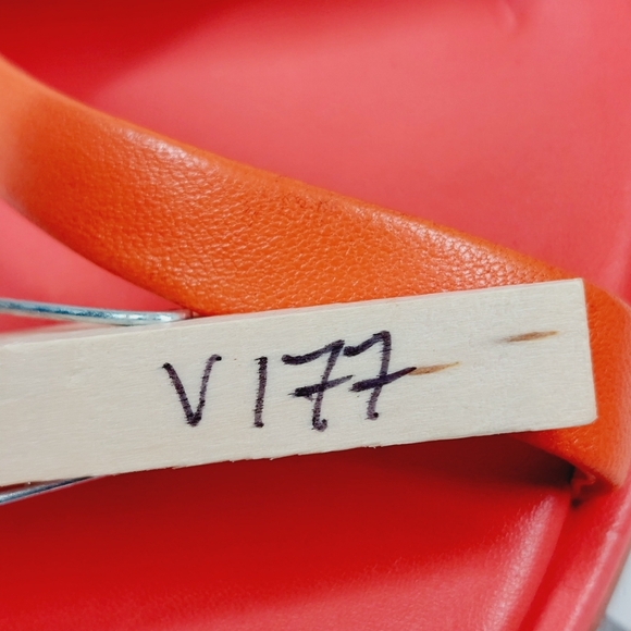 New Sarto By Franco Sarto Women's Red Leather Gwyneth Slide Flat Sandals V177 - Picture 12 of 12